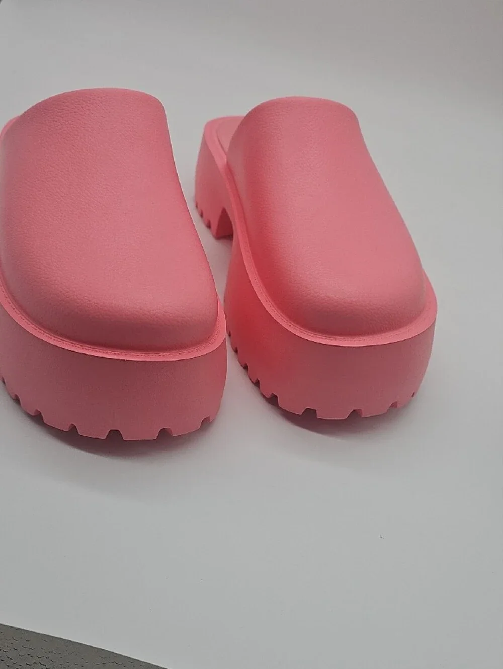 Pink Slip-On Platform Sandals